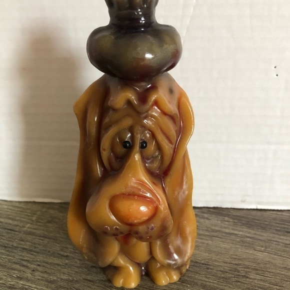 Vtg 1970s Sad Basset Hound Dog  Candle - Picture 2 of 10